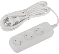 Удлинитель электрический  ЭРА UDL10350 Greenline 3 розетки без заземления 5м ПВС 2x0.75мм2 Б0065073