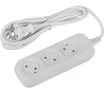 Удлинитель электрический  ЭРА UDL10330 Greenline 3 розетки без заземления 3м ПВС 2x0.75мм2 Б0065072