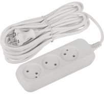 Удлинитель электрический ЭРА UDL10370 Greenline 3 розетки без заземления 7м ПВС 2x1мм2 Б0065031