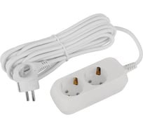 Удлинитель электрический ЭРА UDL16250E Greenline 2 розетки с заземлением 5м ПВС 3x1мм2 Б0065014