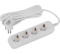 Удлинитель электрический ЭРА UDL16450E Greenline 4 розетки, с заземлением, 5м, ПВС, 3x1мм2 Б0065062