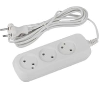 Удлинитель электрический ЭРА UDL6330 Greenline 3 розетки, без заземления, 3м, ШВВП, 2x0.75мм2 Б0065041