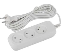 Удлинитель электрический ЭРА UDL6350 Greenline 3 розетки, без заземления, 5м, ШВВП, 2x0.75мм2 Б0065070