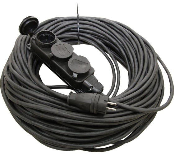 Удлинитель-шнур TDM ELECTRIC силовой каучук УШз16-103 IP44 3 гнезда с/з, 30м КГ 3х1,5 SQ1302-0348