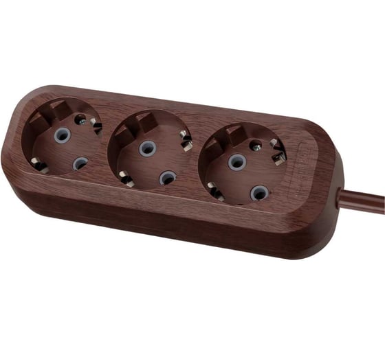 Удлинитель сетевой TDM ELECTRIC 3 розетки, 3 метра, ПВС 3х1мм2 Эко (бук) 16А 250В SQ1303-3001 1