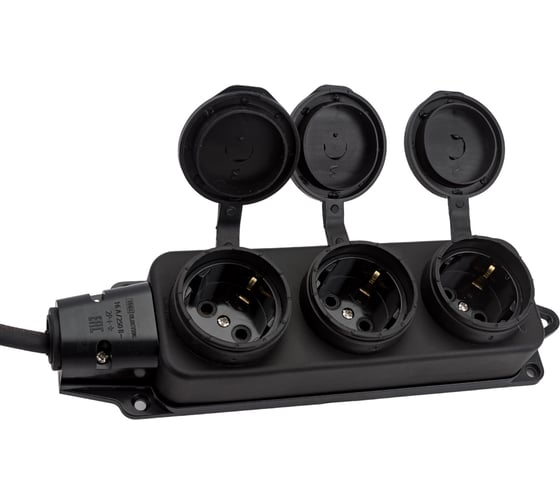 Удлинитель-шнур TDM ELECTRIC силовой каучук УШз16-103 IP44 3 гнезда с/з, 50м КГ 3х1,5 SQ1302-0350