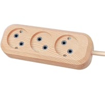 Удлинитель сетевой TDM ELECTRIC 3 розетки, 3 метра, ПВС 2х0,75 мм2 Эко (сосна) 10А 250В SQ1303-2201