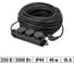 Удлинитель-шнур TDM ELECTRIC силовой каучук КГ IP44 3 гнезда с/з, 3700 Вт 40м Народный SQ1307-0229 1