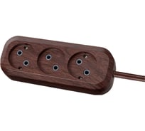 Удлинитель сетевой TDM ELECTRIC 3 розетки, 3 метра, ПВС 2х0,75 мм2 Эко (бук) 10А 250В SQ1303-3201