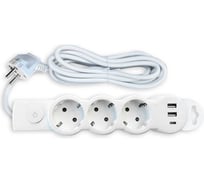 Сетевой удлинитель Спутник Mi303 USB 2.1A, 3х1,00мм 4,5м, Mi303USB 2.1A 3*1.00мм 4,5м