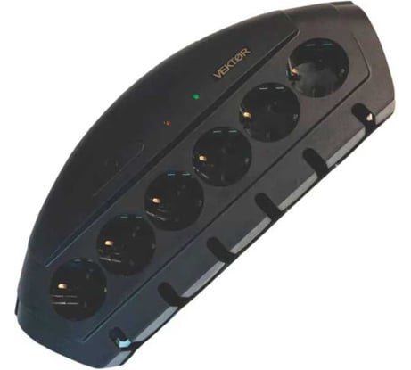 Сетевой фильтр Vektor F-50Е черный 5м (защита от 380В) 28591