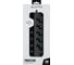 Сетевой фильтр QUMO Power Bar SPFSU (P-0009), 5 выключаемых розеток, 2500 Вт, 10A, кабель 2м 3*1 мм чистая медь, пожаробезопасный пластик, евровилка, 2 USB-A и 1 Type-C порт 2,4A суммарно (цвет черный) 51557 3