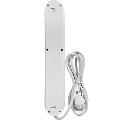 Сетевой фильтр QUMO Power Bar Light SPFS (P-0009), 5 розеток, 2500 Вт, 10A, кабель 2м 3*0,75 мм CCA, пожаробезопасный пластик, евровилка, 3 USB-A порта 1A суммарно (цвет белый) 51552