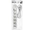 Сетевой фильтр QUMO Power Bar Light SPFS (P-0009), 5 розеток, 2500 Вт, 10A, кабель 2м 3*0,75 мм CCA, пожаробезопасный пластик, евровилка, 3 USB-A порта 1A суммарно (цвет белый) 51552 3