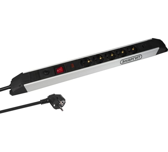 Сетевой фильтр энаргит серия Premium Silver, кабель 3x2,5 - 3 метра, 5 розеток, 2 usb (Type A + Type C) AL-G05KGDU2-325-3
