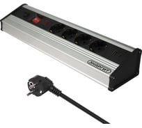 Сетевой фильтр энаргит настольный серия Premium Silver, кабель 3x2,5 - 3 метра, 4 розетки, 2 usb (Type A + Type C) ZL-G04KGDU2-325-3