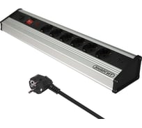 Сетевой фильтр энаргит настольный серия Premium Silver, кабель 3x2,5 - 3 метра, 6 розеток, 2 usb (Type A + Type C) ZL-G06KGDU2-325-3