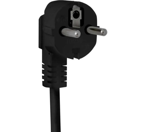 Сетевой фильтр PROGIX 2 розетки, 2 метра, чёрный, 3x0.75 PG235