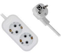 Удлинитель сетевой PROGIX 2 розетки, 7 метров, с заземлением, белый, 3x1,5 US2GX1W7