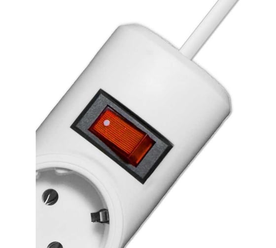 Сетевой фильтр PROGIX 2 розетки, 2 метра, белый, 3x1.5 PG240