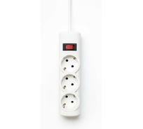 Сетевой фильтр PROGIX 3 розетки, 5 метров, белый, 3x1.5 PG342