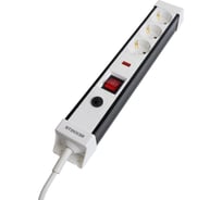 Сетевой фильтр STEKKER 3-местный с/з 3x1мм2, 3 м, 250В, 16А, серия Techno, HM 50145