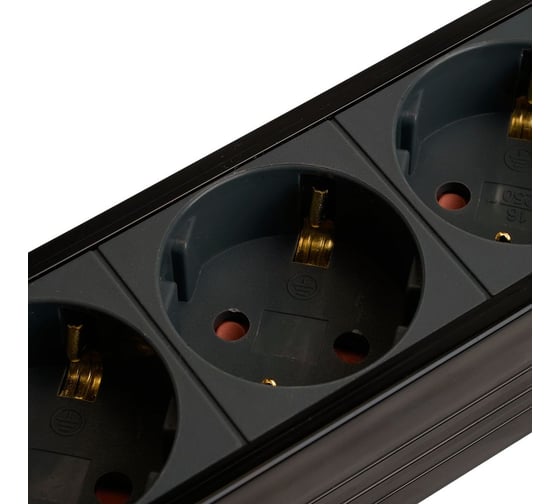 Сетевой фильтр STEKKER 4-местный с/з 3x1мм2, 5 м, 250В, 16А, серия Techno, HM 50158