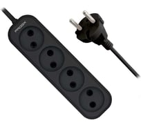 Удлинитель сетевой PROGIX 4 розетки, 5 метров б/з, чёрный, 2x0.5 PG467