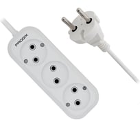 Удлинитель сетевой PROGIX 3 розетки, 10 метров б/з, белый, 2x0.75 US3XXW10