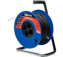 Удлинитель силовой REDVERG морозостойкий КГ на пластиковой катушке, 4 розетки, 3500Вт 50м (с/з) 00006696518