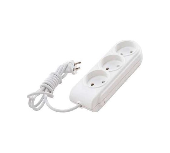Удлинитель MAKEL 3х3м, без заземления, 10А, защитные шторки N3010041 1