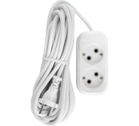 Бытовой удлинитель АБК-СИЛА 2 гнезда без заземления 7м ПВС 2х1мм кв. 10А/220В/2200Вт 1шт 2200404