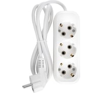 Бытовой удлинитель АБК-СИЛА 3 гнезда с заземлением 1,5м ПВС 3х1мм кв. 16А/220В/3500Вт 1шт 2200505