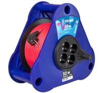 Удлинитель КОСМОС (катушка-треуг) 16А 3500Вт 4 гн ПВС 2x2,5 (50м) УКП YKTKsm50m-4g(2.5)