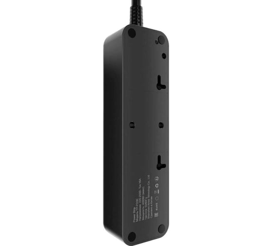 Сетевой фильтр AGNI плоский 3 розетки c кабелем 3м,черный TP-FD3E-3m-black