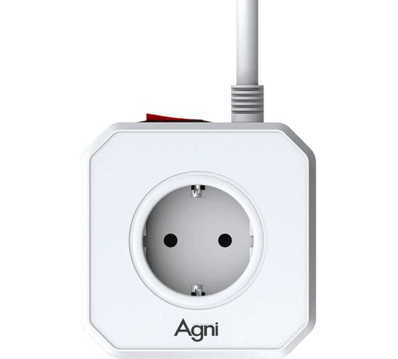 Сетевой фильтр настольный AGNI 5 розеток, кабель 5м, 3USB 1TYPE-C, белый TP-VE4U5E-C-5m-white