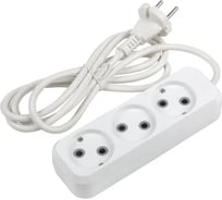 Сетевой бытовой удлинитель General Lighting Systems без заземления и выключателя, на 3 розетки кабель 10м, 10А 470082