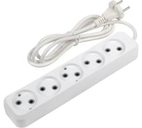 Сетевой бытовой удлинитель General Lighting Systems без заземления и выключателя, на 5 розеток, кабель 10м, 10А, сечение кабел 470087