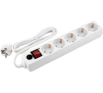 Сетевой фильтр General Lighting Systems удлинитель, с выключателем и заземлением, 5 розеток, кабель 7м, 10А 471013