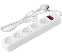 Cетевой фильтр (удлинитель) General Lighting Systems с выключателем и заземлением 5 розеток, кабель 10м, 10А, сечение кабеля 471014