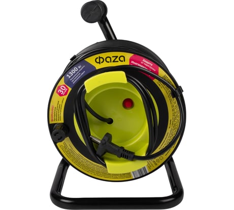 Удлинитель на катушке ФАZА CR-01-3000 1 гнездо ПВС 2x0.75, 6А, IP20, 30м 5063761