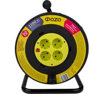 Удлинитель на катушке ФАZА CRG-04-5000 4 гнезда с замемлением ПВС 3x1.0, 10А, IP20, 50м 5063822