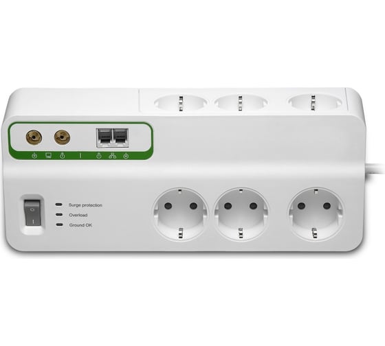 Сетевой фильтр APC Performance SurgeArrest 6 outlets with Phone & Coax Protection 230V PMH63VT-RS 1