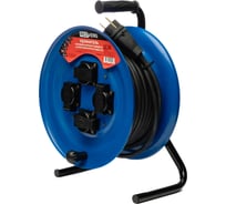 Удлинитель силовой REDVERG морозостойкий, КГ 3x2,5, на металлической катушке, 4 розетки, IP44, 20м, с заземлением 00006696529