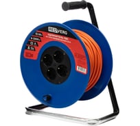 Удлинитель REDVERG ПВС, на пластиковой катушке, 4 розетки, 2200Вт 50м (б/з) 00006696512