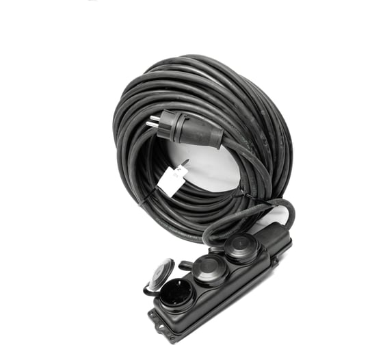 Удлинитель силовой морозостойкий REDVERG КГ 3x2,5, колодка 3 розетки, IP44, 20м (с/з) 00006696527 1