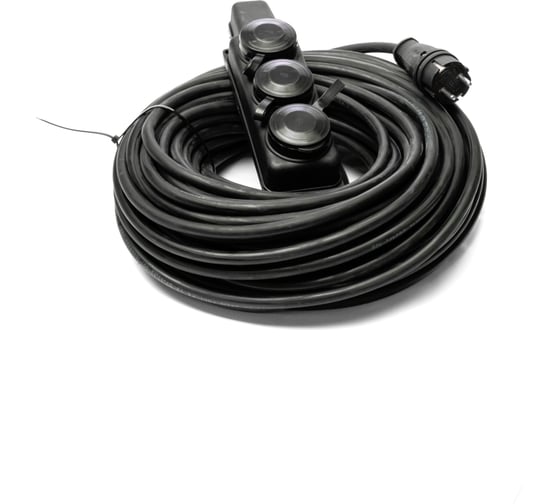 Удлинитель силовой морозостойкий REDVERG КГ 3x2,5, колодка 3 розетки, IP44, 30м (с/з) 00006696528