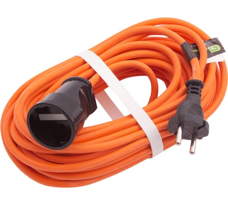 Силовой удлинитель-шнур Сибртех 15м, 1 розетка, 10A, тип УХ10, Россия 96051