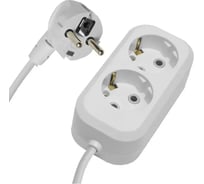 Удлинитель бытовой DOMTOK 2 гнезда, ПВС 3*1, 3,5кВт, с/з 5м 2387