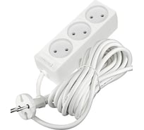 Удлинитель бытовой DOMTOK 3 гнезда, ПВС 2*1, 2,2кВт, б/з 10м 2350